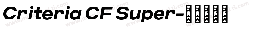 Criteria CF Super字体转换